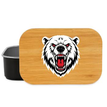 Polar Bear Mascot Logo Sport Bodybuilding - Lunch Box - black - Front