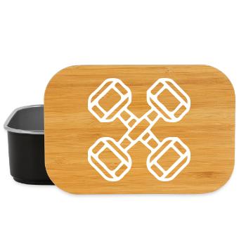 Hantel Symbol Gewichte Training - Lunch Box - Schwarz - Vorne