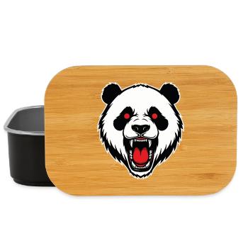 Rabid Panda Maskottchen-Logo Sport Gaming - Lunch Box - Schwarz - Vorne