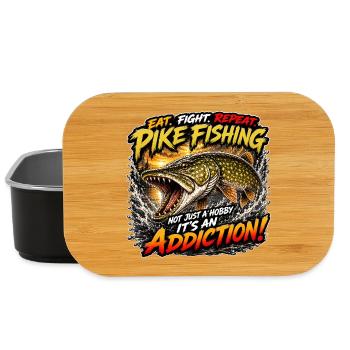 Pike Fishing Addict T-Shirt - Lunch Box - Schwarz - Vorne
