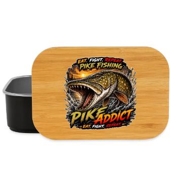 Pike Fishing Addict T-Shirt - Lunch Box - Schwarz - Vorne