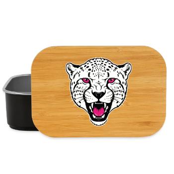 Gepard Leopard Mascot Logo Sport Gaming - Lunch Box - black - Front