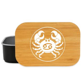 Cancer Star Sign (White) - Lunch Box - black - Front