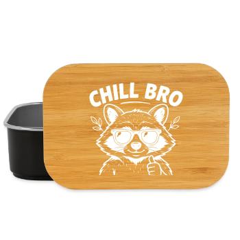 Chill Bro Raccoon Glasses Thumbs Up Graphic - Lunch Box - black - Front