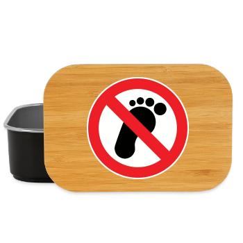 Interdiction d’entrer. La marche pieds nus interdite - Boîte à goûter - noir - Devant