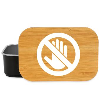 Vorsicht nicht berühren, Nicht anfassen Symbol - Lunch Box - Schwarz - Vorne
