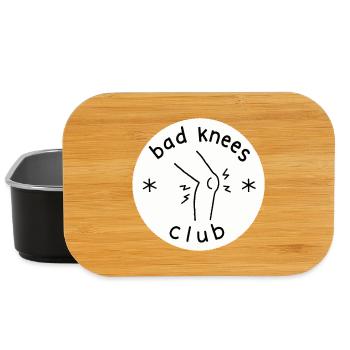 Badge minimaliste drôle du Bad Knees Club - Boîte à goûter - noir - Devant
