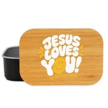 Jesus Loves You Grace Design - Lunch Box - Schwarz - Vorne