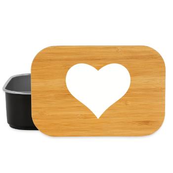 Heart - Lunch Box - black - Front