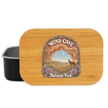 Wind Cave National Park USA South Dakota Hiking - Lunch Box - black - Front