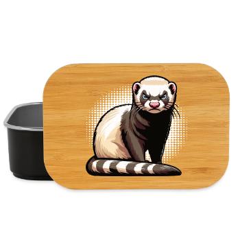Frettchen Frettchenhalter Frettchenbesitzer - Lunch Box - Schwarz - Vorne