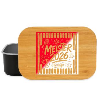 Tennis Meister 2026, Kreisliga Sieger rot weiß  - Lunch Box - Schwarz - Vorne