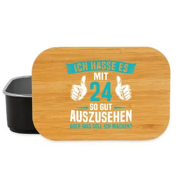 24 Jahre 24. Geburtstag Mann Frau 24 Jahre - Lunch Box - Schwarz - Vorne