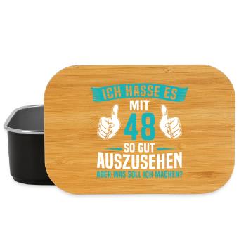 48 Jahre 48. Geburtstag Mann Frau 48 Jahre - Lunch Box - Schwarz - Vorne