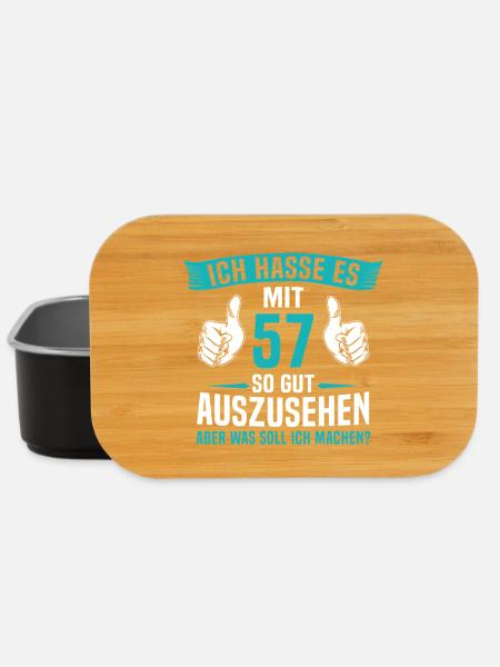 57 Jahre 57. Geburtstag Mann Frau 57 Jahre - Lunch Box - Schwarz
