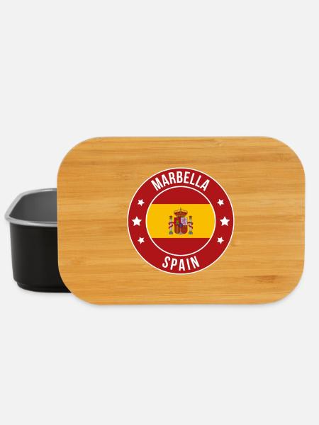 Marbella Spanien Rundemblemabzeichen - Lunch Box - Schwarz