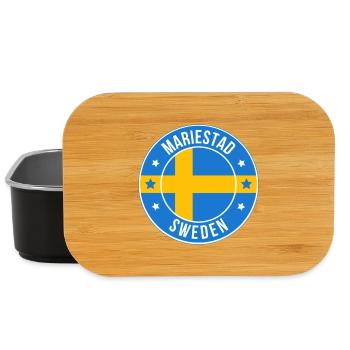 Sweden Circular Flag Crest - Lunch Box - black - Front