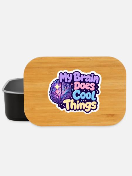 My Brain Does Cool Things - Neurodiversity Pride - Lunch Box - black