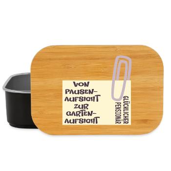 Abschied Lehrer - Garten - Lunch Box - Schwarz - Vorne