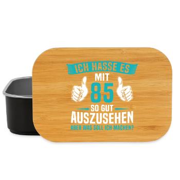 85 Jahre 85. Geburtstag Mann Frau 85 Jahre - Lunch Box - Schwarz - Vorne