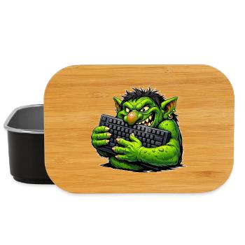 Troll malveillant avec un clavier - Boîte à goûter - noir - Devant