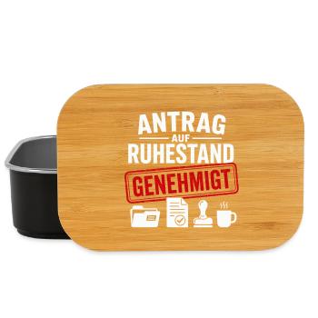 Antrag auf Ruhestand genehmigt - Lunch Box - Schwarz - Vorne