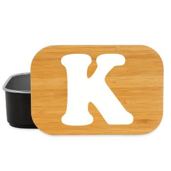 Imprimé grand style K | Lettre K | K Logo - Boîte à goûter - noir - Devant