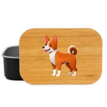Little Basenji Dog (bande dessinée) - Boîte à goûter - noir - Devant