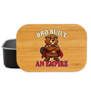 Bro Built an Empire Funny Roman Beaver Meme - Boîte à goûter - noir - Devant