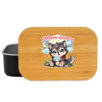Moon Lover – Loup-Garou Kawaï sous la Lune - Boîte à goûter - noir - Devant