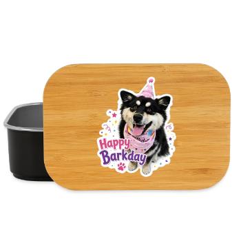 Happy Barkday Finnish Lapphund - Lunch Box - black - Front