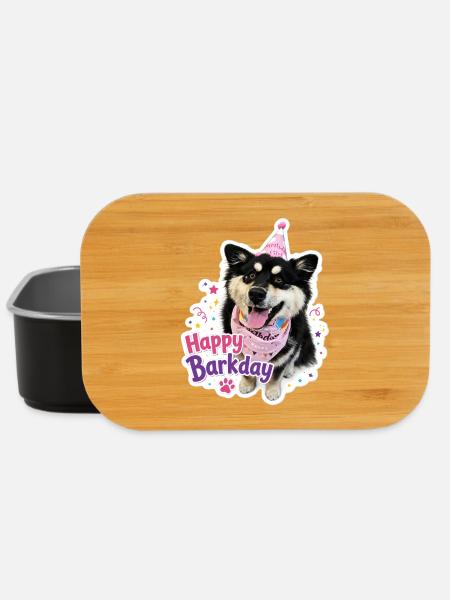 Happy Barkday Finnish Lapphund - Lunch Box - black