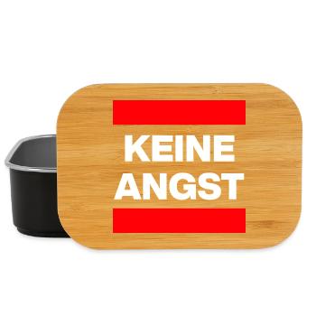 KEINE ANGST NIE WIEDER IST JETZT, WEISS, NO NZS - Lunch Box - Schwarz - Vorne
