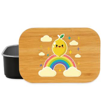 Kawaii Lemon Rainbow - Lunch Box - black - Front