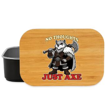 Pas de réflexions juste la hache Mascotte drôle du loup viking - Boîte à goûter - noir - Devant