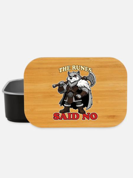 Die Runen sagten: Kein lustiges nordisches Wolf-Wikinger-Maskottchen - Lunch Box - Schwarz