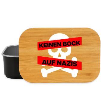 KEINEN BOCK AUF NAZIS, NO NZS, NO AFD, WEISS - Lunch Box - Schwarz - Vorne
