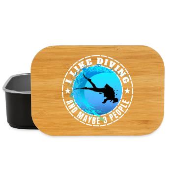 I LIKE DIVING AND MAYBE 3 PEOPLE  - Lunch Box - black - Front