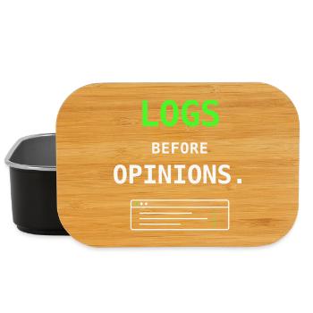 Journaux avant les options Don d’humour informatique pour sysadmin - Boîte à goûter - noir - Devant