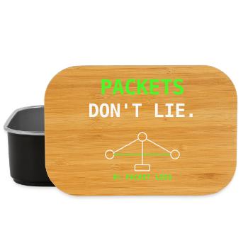 Packets Dont Lie Netzwerk IT Humor Geschenk - Lunch Box - Schwarz - Vorne