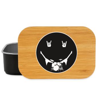 Rockige Schlagzeug Silhouette - Lunch Box - Schwarz - Vorne