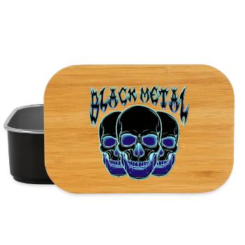 Neon Schädel Trio Blau - Lunch Box - Schwarz - Vorne