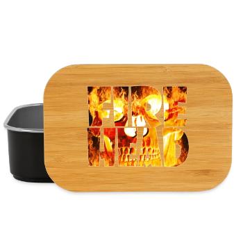 Feuerkopf lettering made of flames - Lunch Box - black - Front