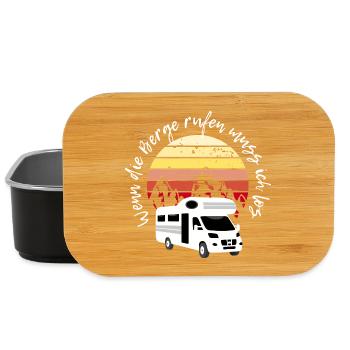 Wenn die Berge rufen, Camping Wohnmobil - Lunch Box - Schwarz - Vorne