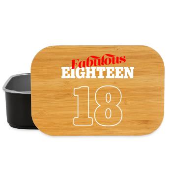 Fabulous 18 - 18th Birthday Design & Poster - Lunch Box - black - Front