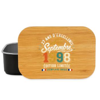 Vintage rétro septembre 1996 anniversaire 27 Ans - Boîte à goûter - noir - Devant