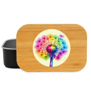 Regenbogen-Pusteblume  - Lunch Box - Schwarz - Vorne