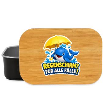 Wal Regenschirm für alle Fälle Lustiger Spruch - Lunch Box - Schwarz - Vorne