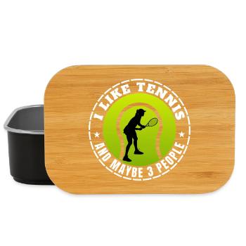 J’AIME LE TENNIS ET PEUT-ÊTRE TROIS PERSONNES - Boîte à goûter - noir - Devant