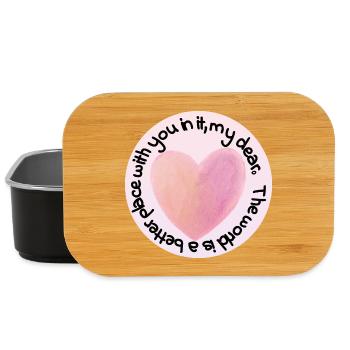 Pastel Heart Love - Lunch Box - black - Front